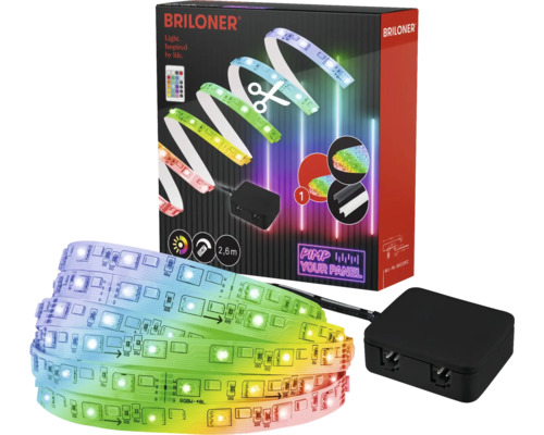 Pimp je Panel LED Strip Starter Set RGB/W 250 lm 3000 K verstelbaar wit 2,6 m 230V geschikt voor akoestische panelen