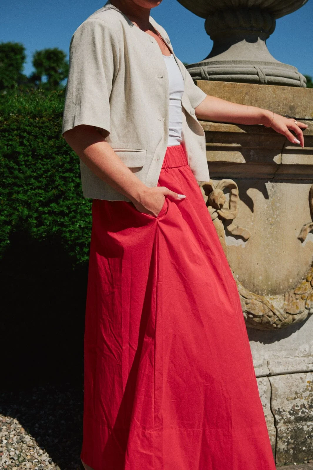 Neo Noir Yara Long Poplin Skirt