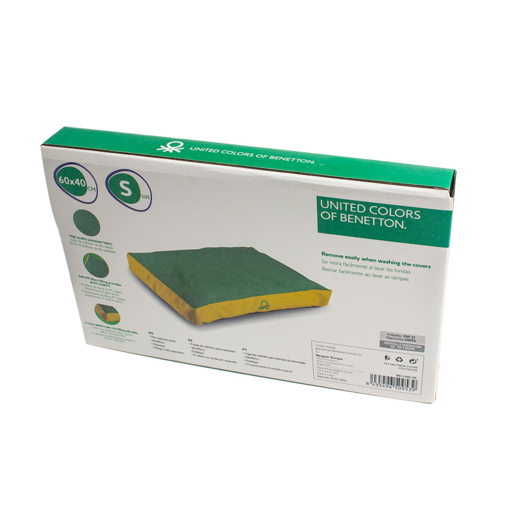Capa de colchão Benetton Classic Verde/Amarelo Tamanho G: 80*65 cm