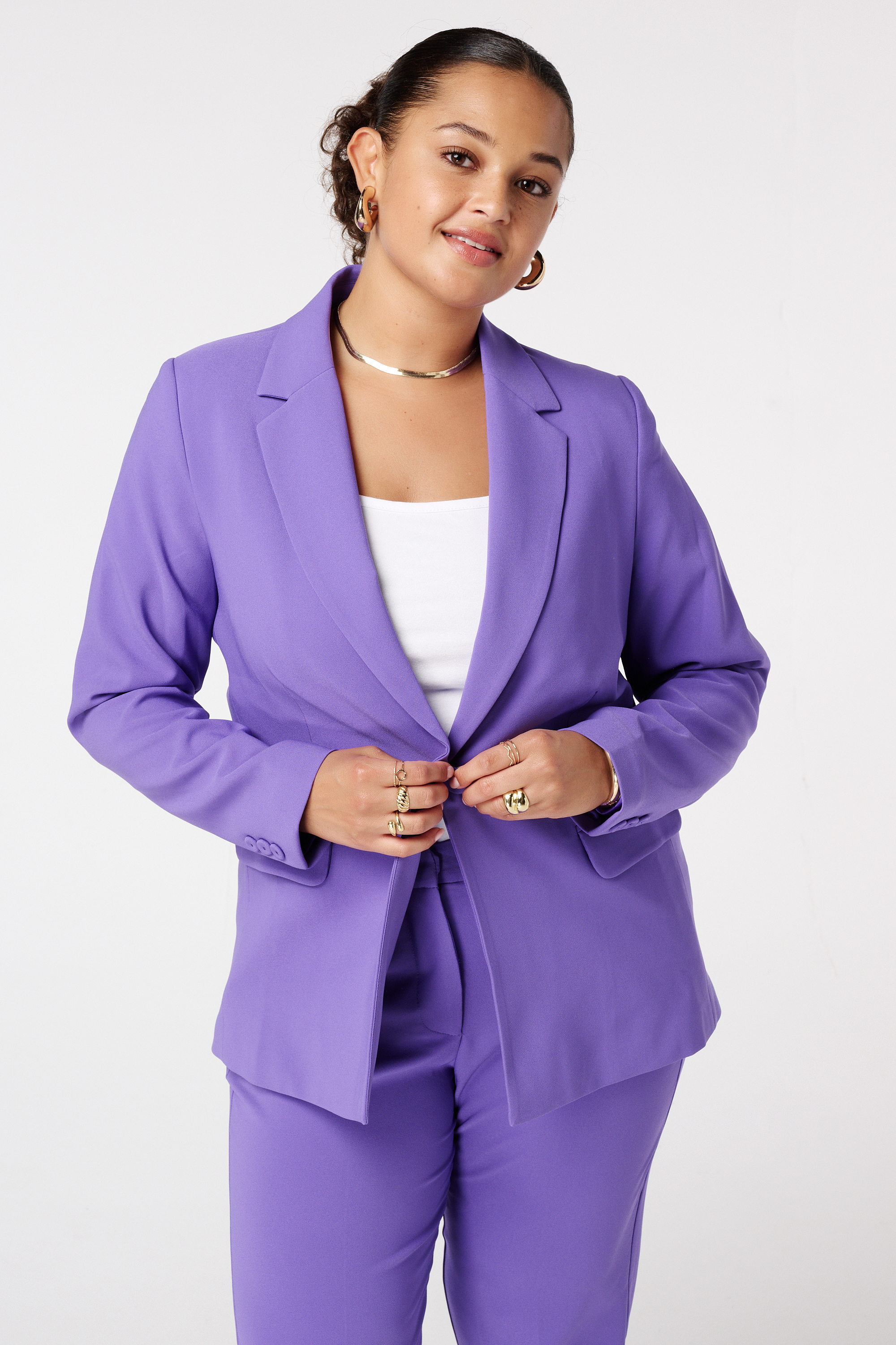 Klassieke blazer Paars