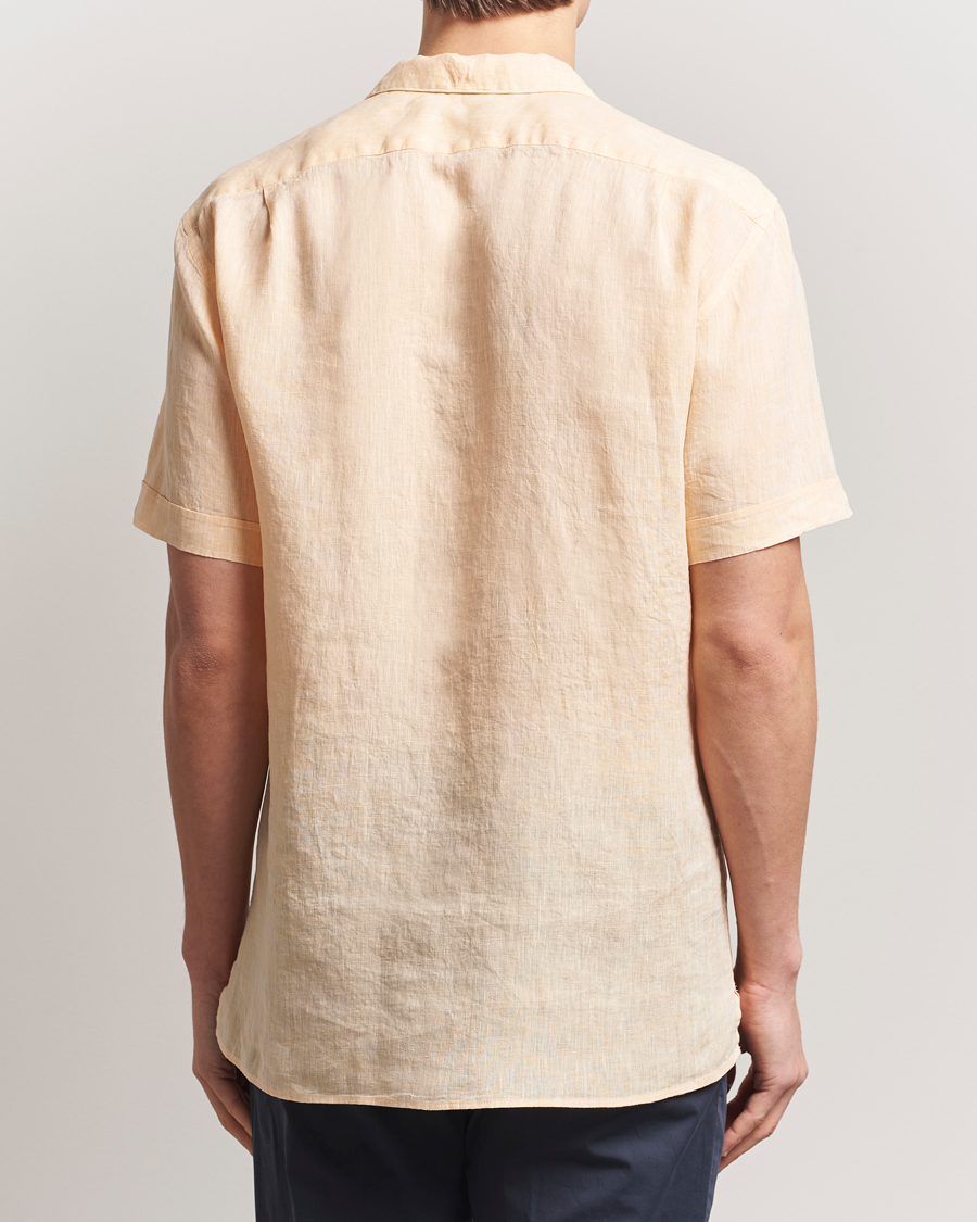 Stenströms Short Sleeve Linen Shirt Orange