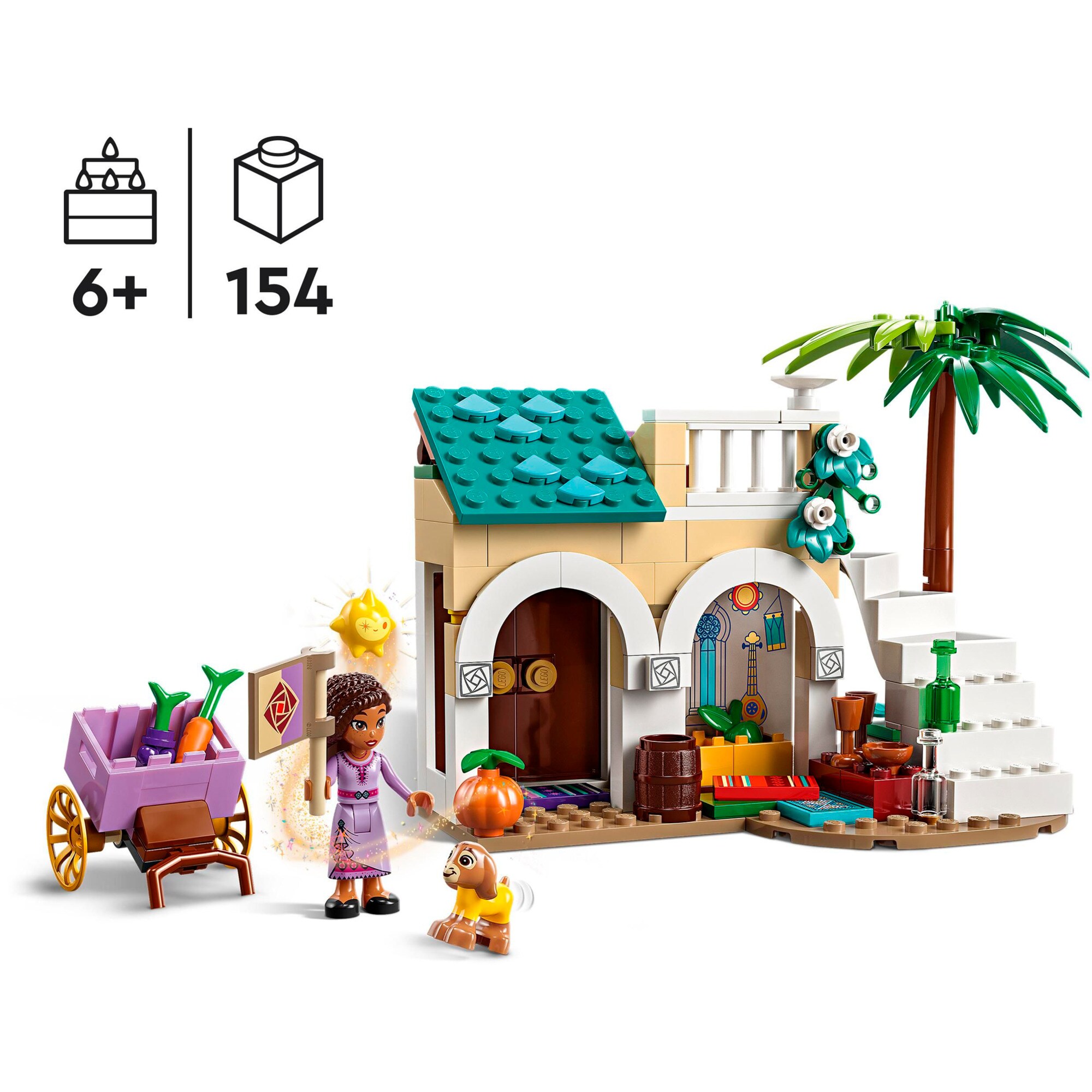 LEGO Konstruktionsspielzeug Disney Wish Asha in der Stadt Rosas