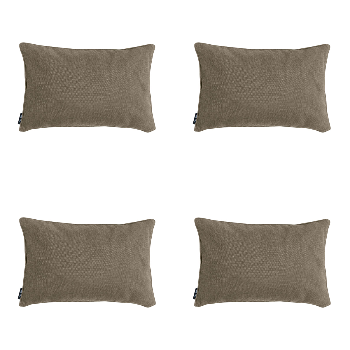 Madison Taupe canvas eco+ Sierkussen - Set van 4