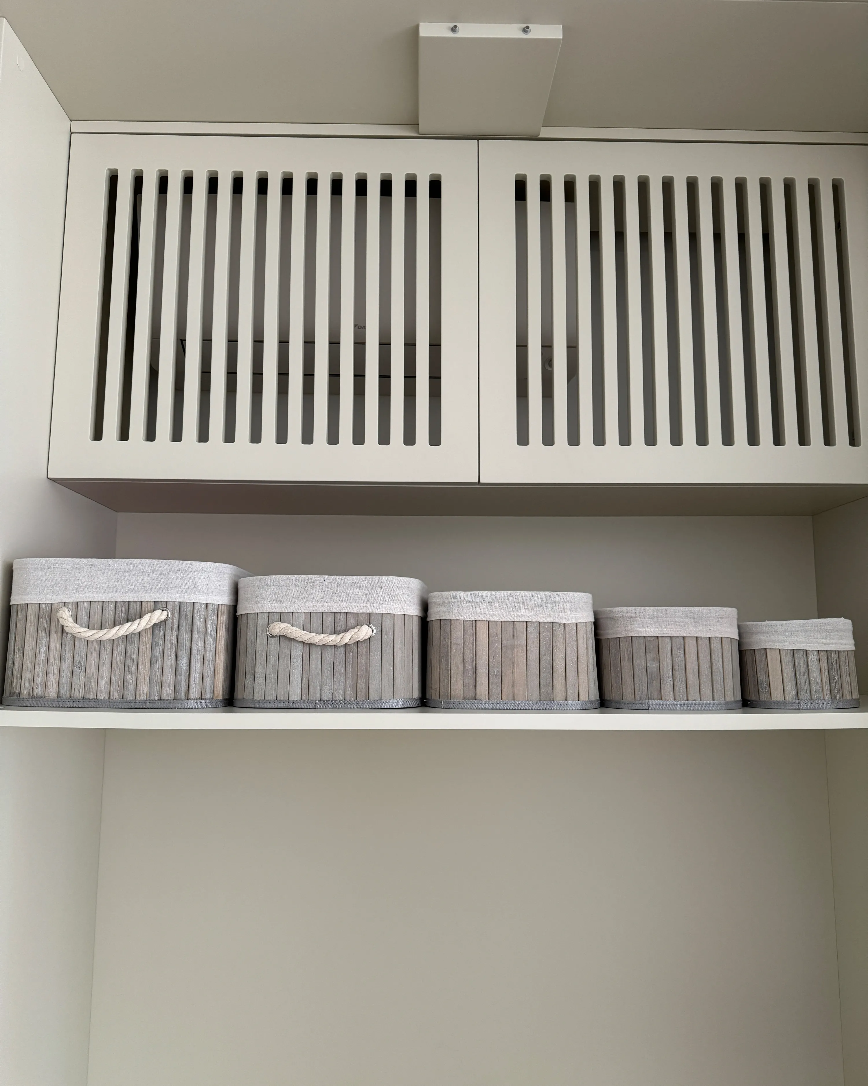 Set van 5 manden TALPE Bamboehout Grijs