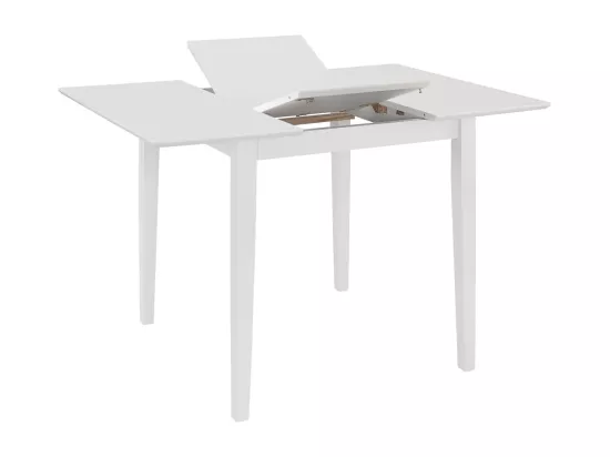 Table à manger extensible Blanc (80-120) x 80 x 74 cm MDF