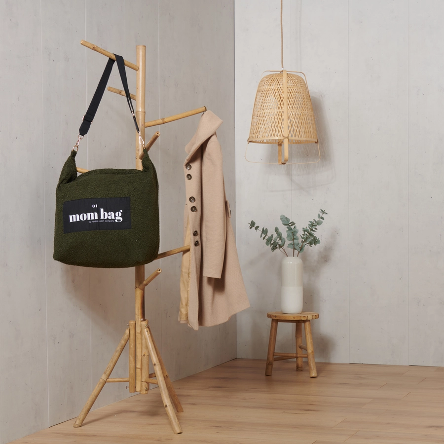 Nordic Coast Company Mom Bag Teddy Bouclé Olive