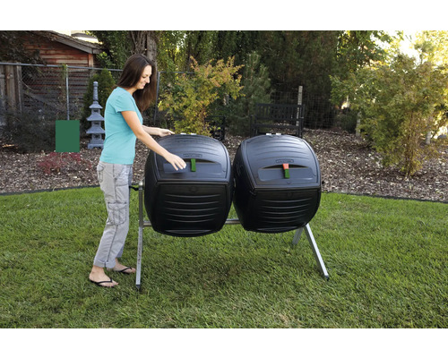 Dubbele composteerder 380 liter inclusief stalen frame