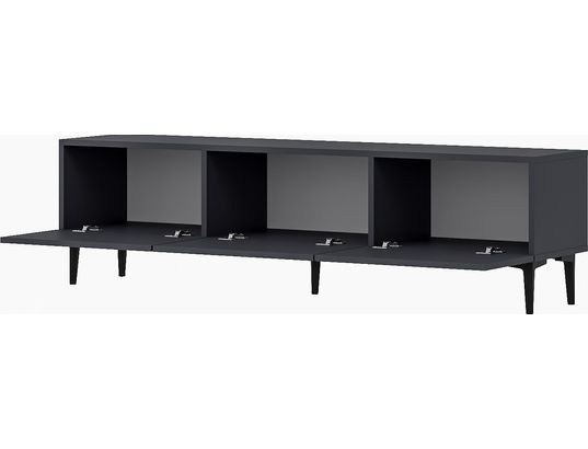 CONCEPT1 - Meuble TV Felix anthracite 160 x 31,4 x h44,1 cm