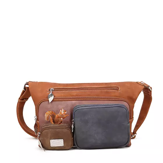 Hi-Di-Hi Squirrel Shoulderbag Cognac Multicolor