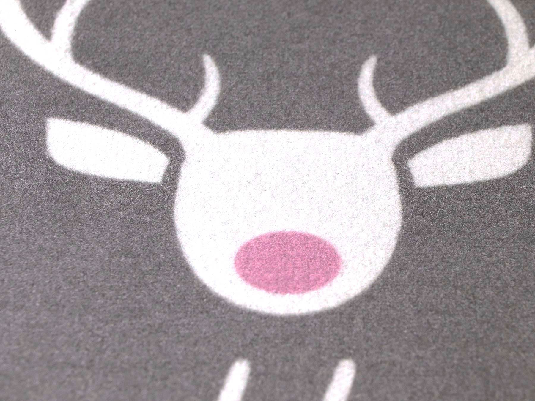 Primaflor-Ideen in Textil Fussmatte »VELVET - HOHOHO, Made in Belgium« rechteckig 5 mm Höhe Schmutzfangmatte, Weihnachten, mit Spruch, waschbar, rutschhemmend