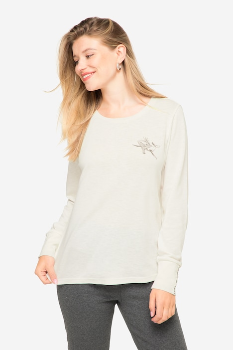 T-Shirt, Rundhals, Langarm, OEKO-TEX
