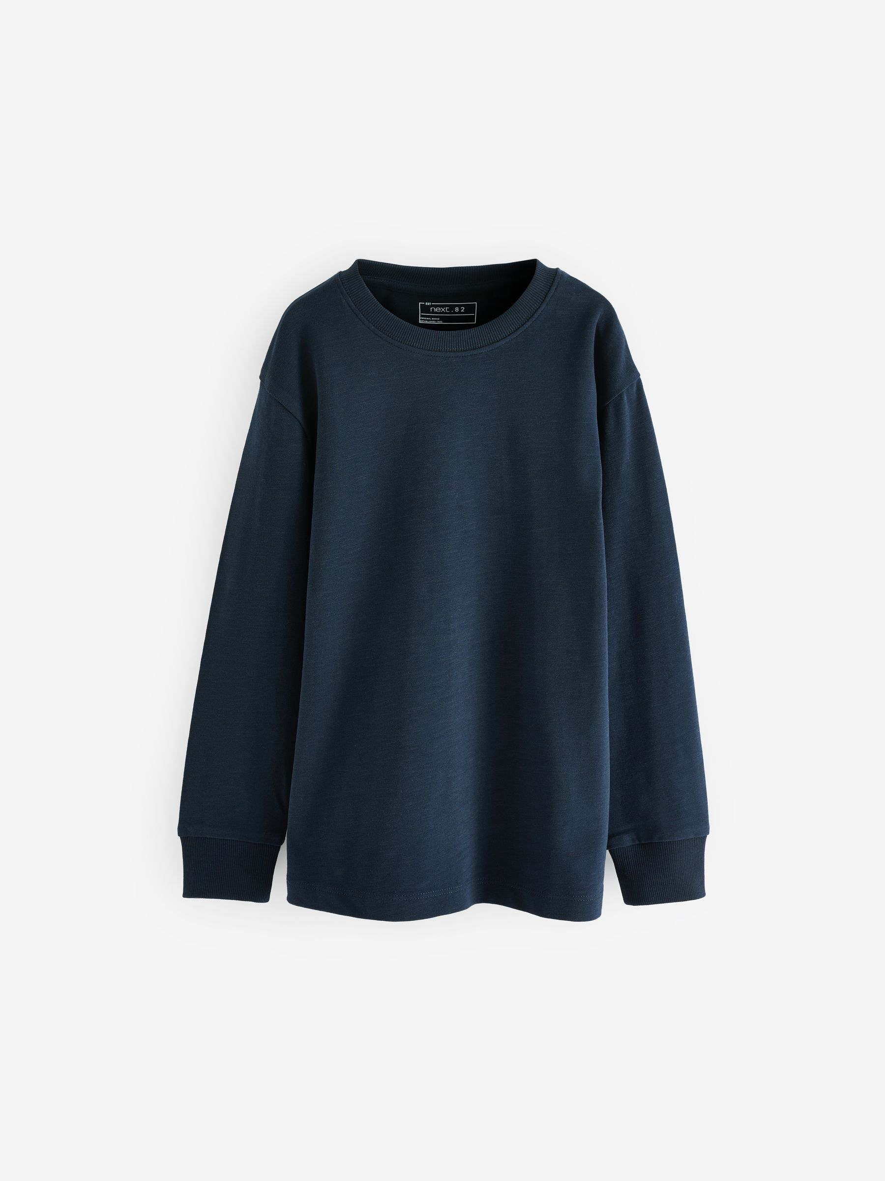 Marineblauw - Behaaglijk T-shirt met lange mouwen (3-16 jr)