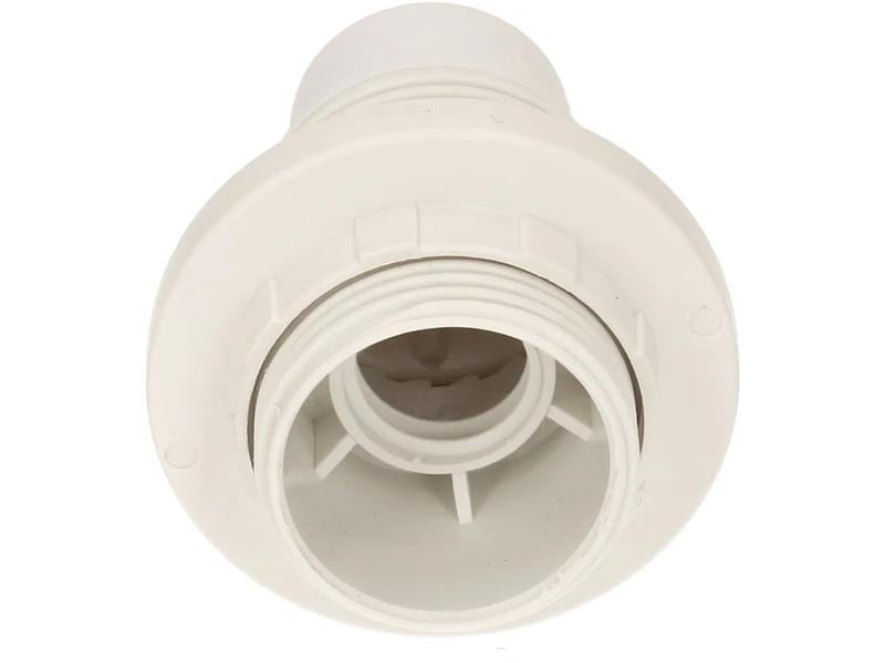 Max Hauri Lampenfassung E14 Randmantel weiss, M10 x 1 Lampenhalter für E14 Leuchtmittel