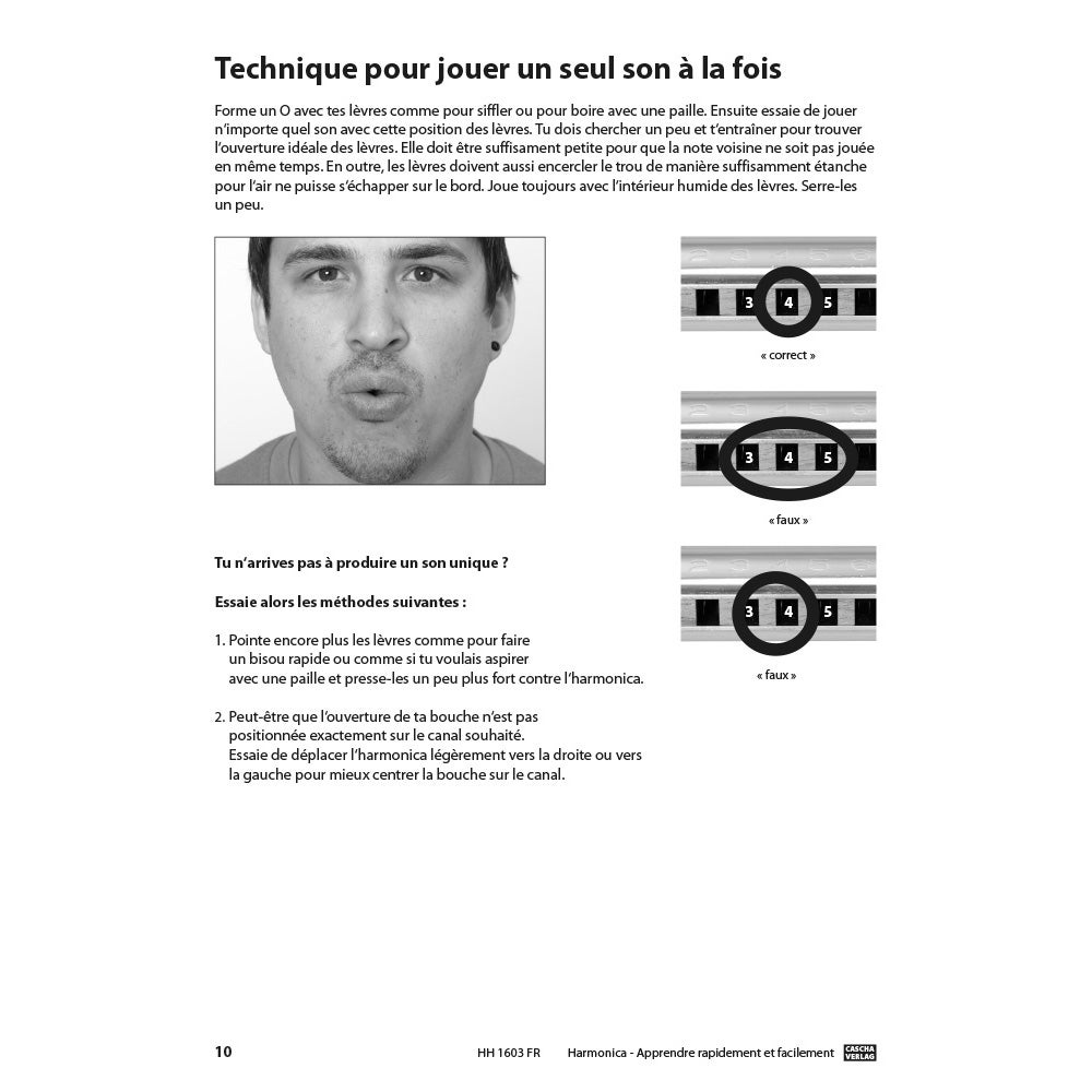 Cascha HH 1603 FR Harmonica - Apprendre rapidement et facilement