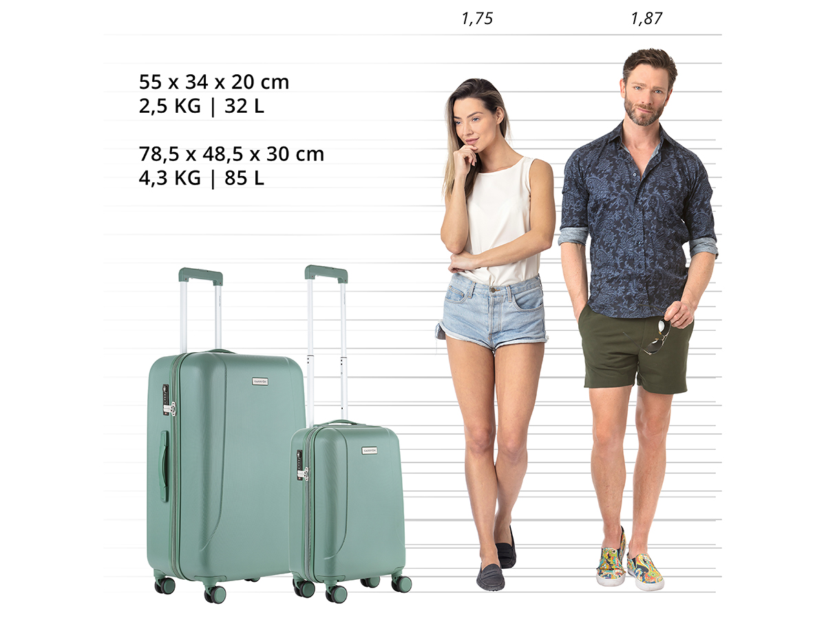 CarryOn Skyhopper 2-delige TSA kofferset - Olive