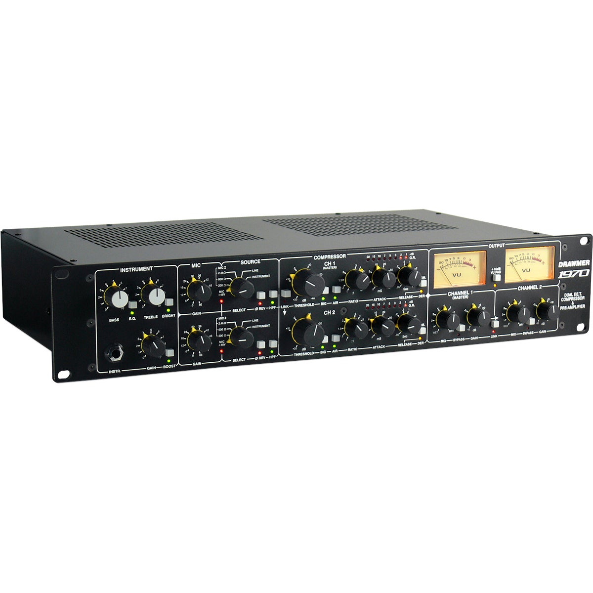 Drawmer 1970 tweekanaals FET compressor en preamp