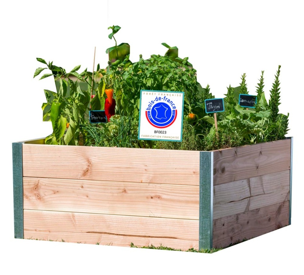Bac Potager douglas design - l80 x l75x h36cm