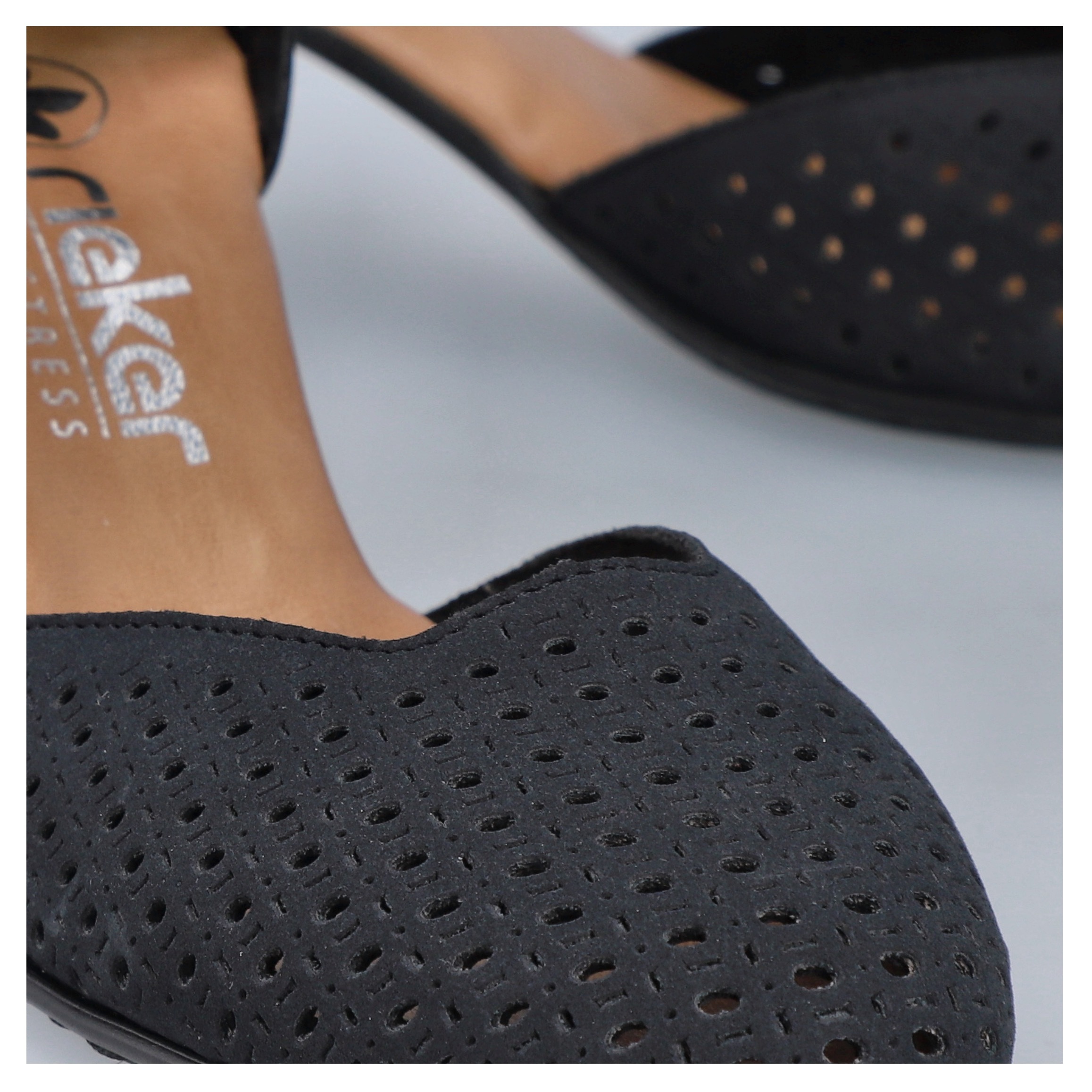 Rieker Spangenpumps  , Abendschuh, Festtagsschuh, Trichterabsatz, mit Klettverschluss