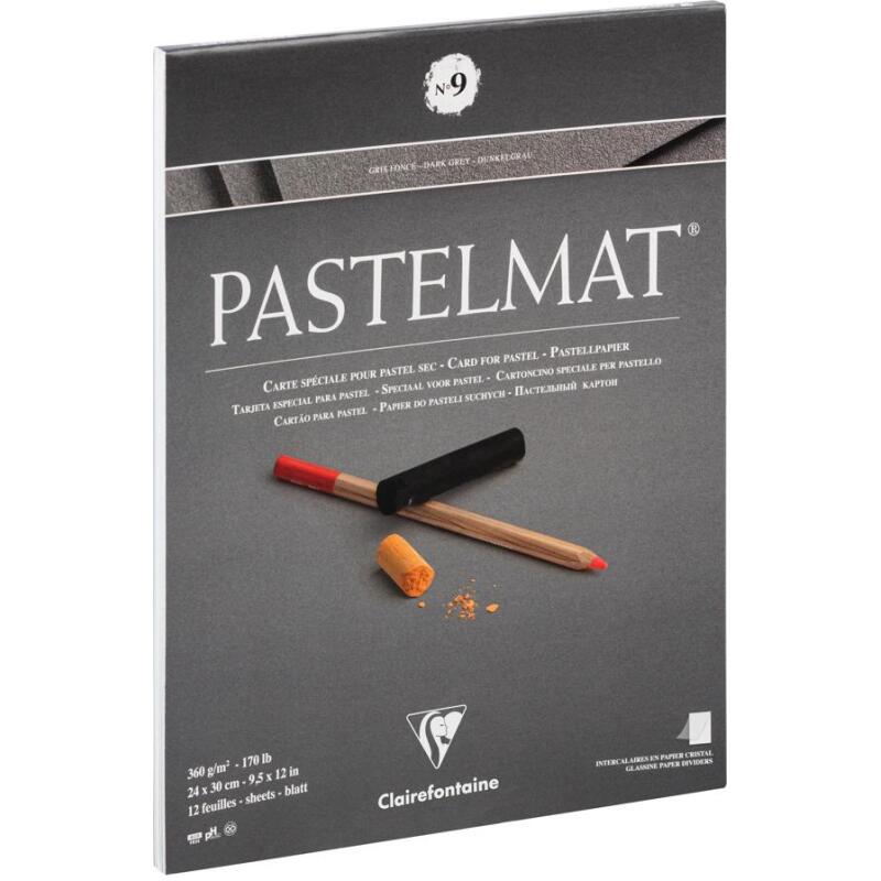 Pastelmat bloc collé 12F 24x30cm 360g n°9