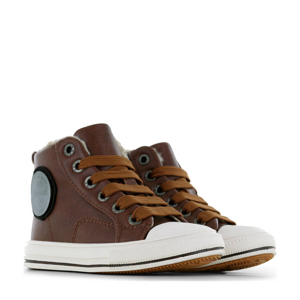 Shoesme gevoerde sneakers cognac