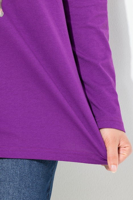 Weihnachtsshirt, Eichhörnchen, V-Ausschnitt, Langarm