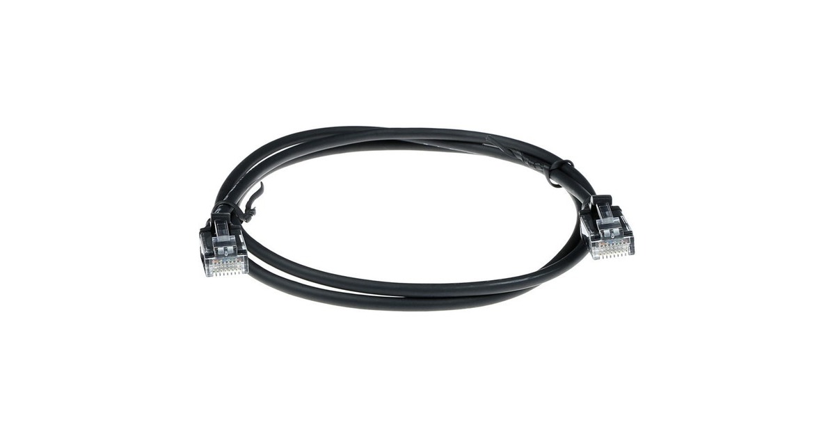 ACT ConnectivityLSZH U/UTP CAT6 datacenter slimline patchkabel snagless met RJ45 connectoren  (Zwart, 10 meter)