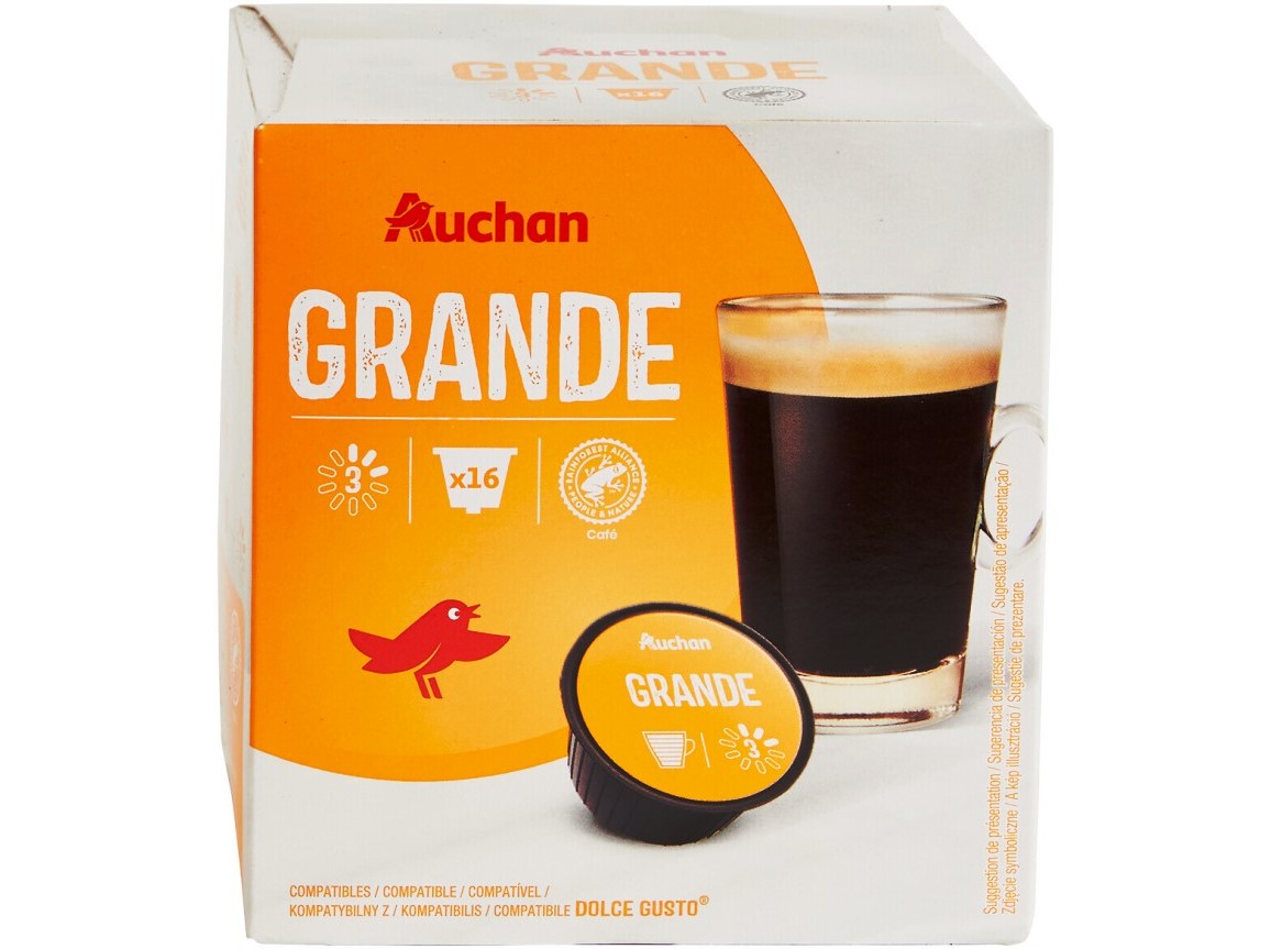 CÁPSULAS CAFÉ DG AUCHAN GRANDE INT.3 16UN