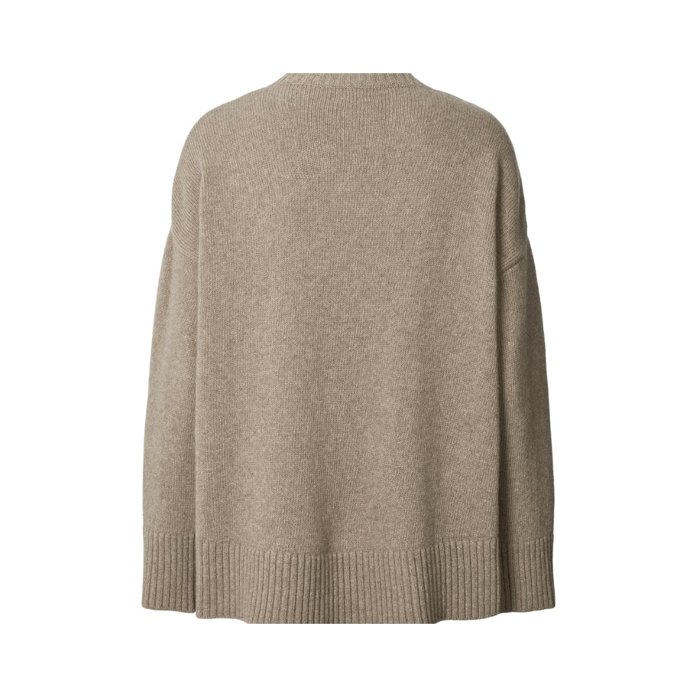 Gai+Lisva  Vigga Lambswool striktrøje - Stone Grey