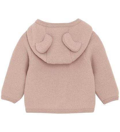Huttelihut Cardigan - Wollfleece - Mahogany Rose m. Ohren