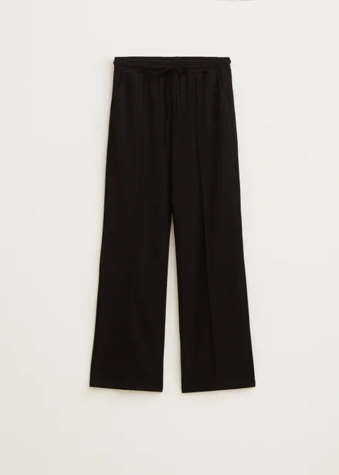 Broek met pintuck zwart (ZWART)