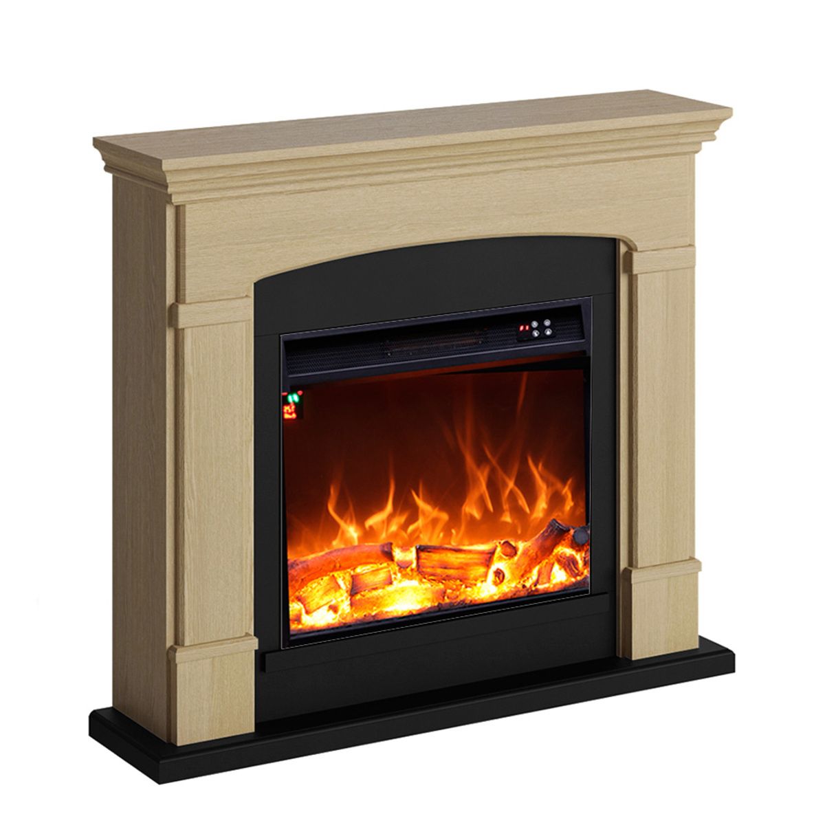 Cheminee murale 1500w caminetto fuego monica oak
