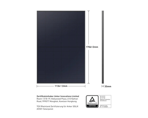 Balkonenergiecentrale – Fotovoltaïsche moduleset Anker SOLIX RS40P 600W/800W inclusief omvormer