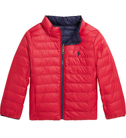 Polo Ralph Lauren Dynejakke - Vendbar - Navy/R?d