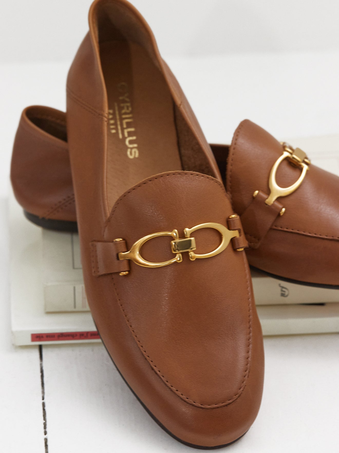 Mocassins bijou cuir femme