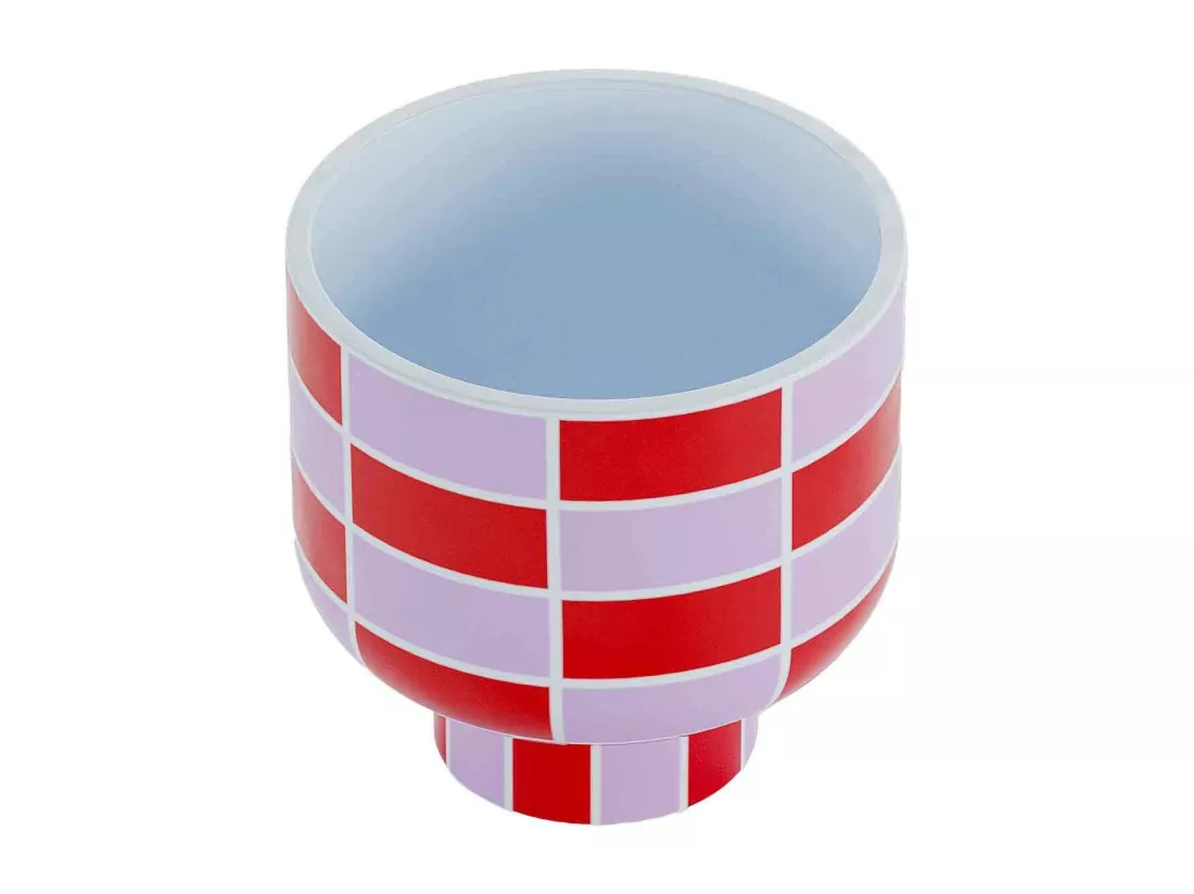 VERSAILLES - Vase céramique motif damier