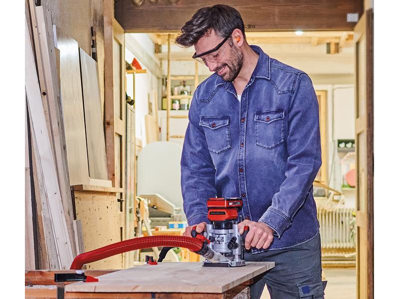 Einhell Professional Akku-Oberfräse /-Kantenfräse TP-RO 18 Akkubetriebene Kantenfräse / Oberfräse mit Brushless Motor
