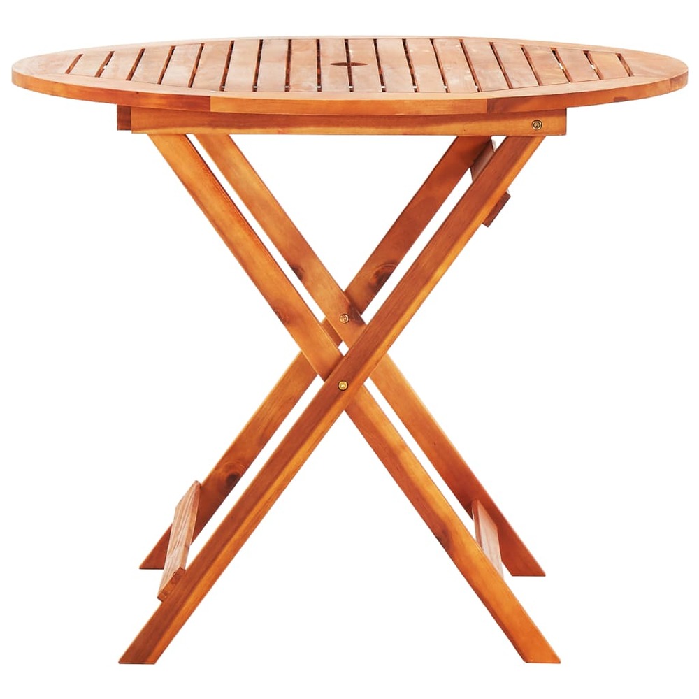 Mobilier à dîner d'extérieur pliable 5 pièces bois d'eucalyptus