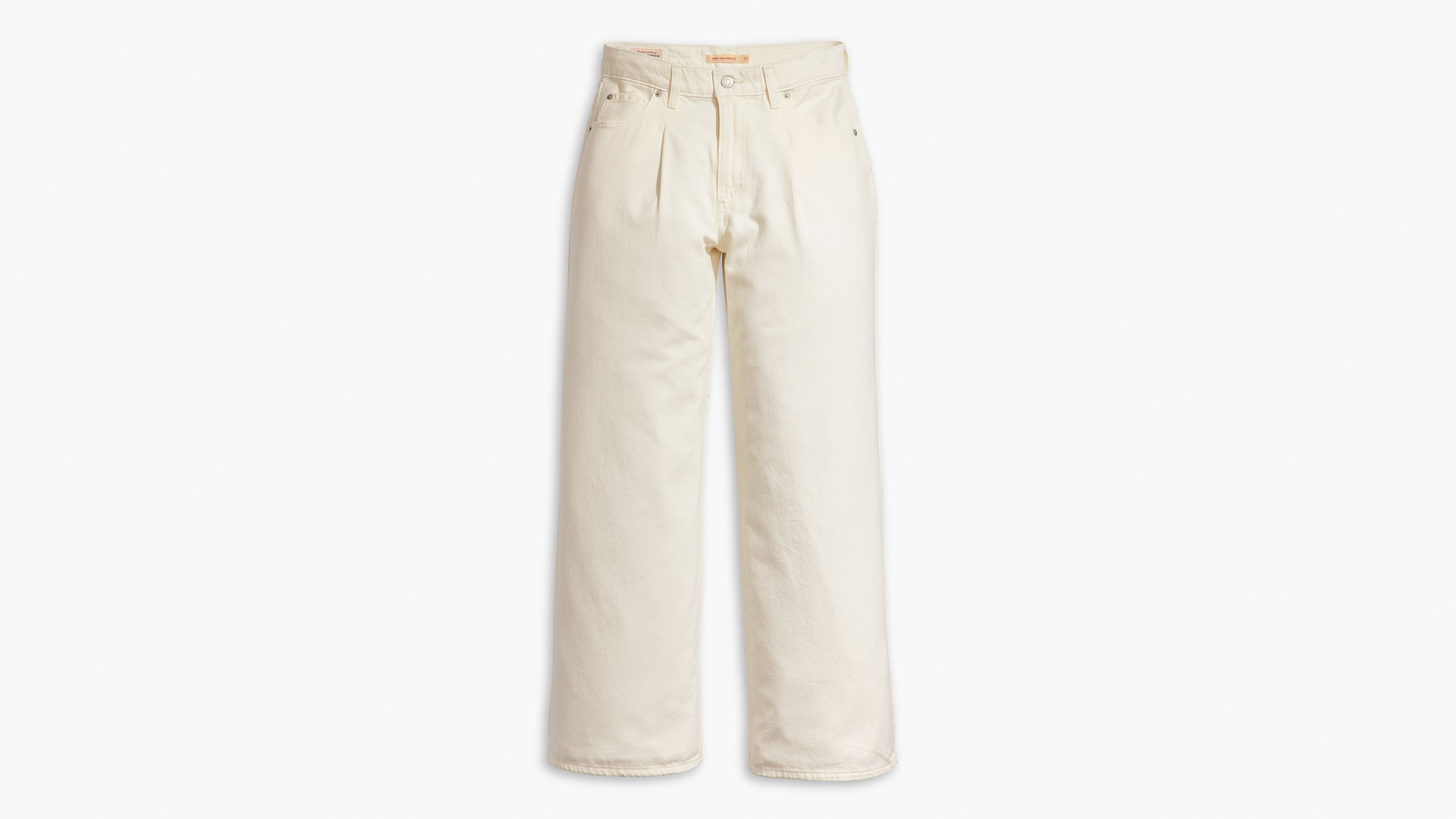 Jean Baggy Dad Wide Leg Lightweight - Serenity Now - Blanc