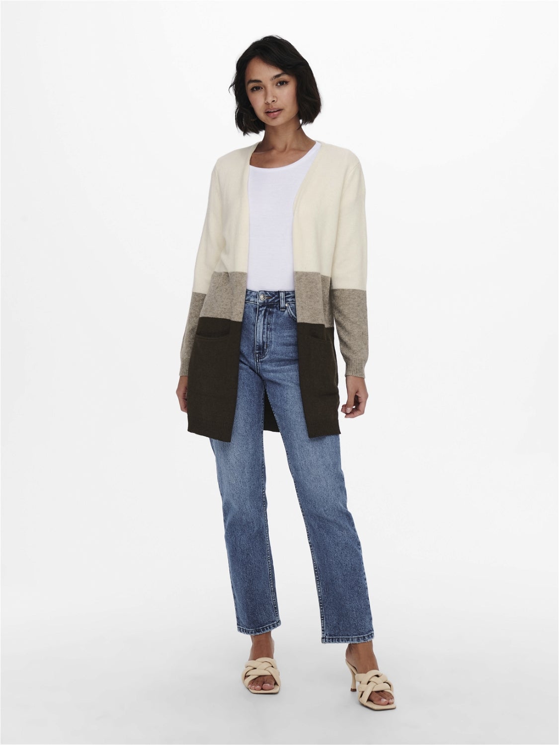 ONLQUEEN Strickjacke Whitecap Gray