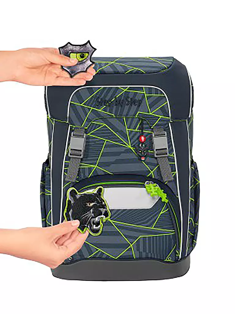 STEP BY STEP Schulrucksack Set GIANT Dark Cat Chiko schwarz