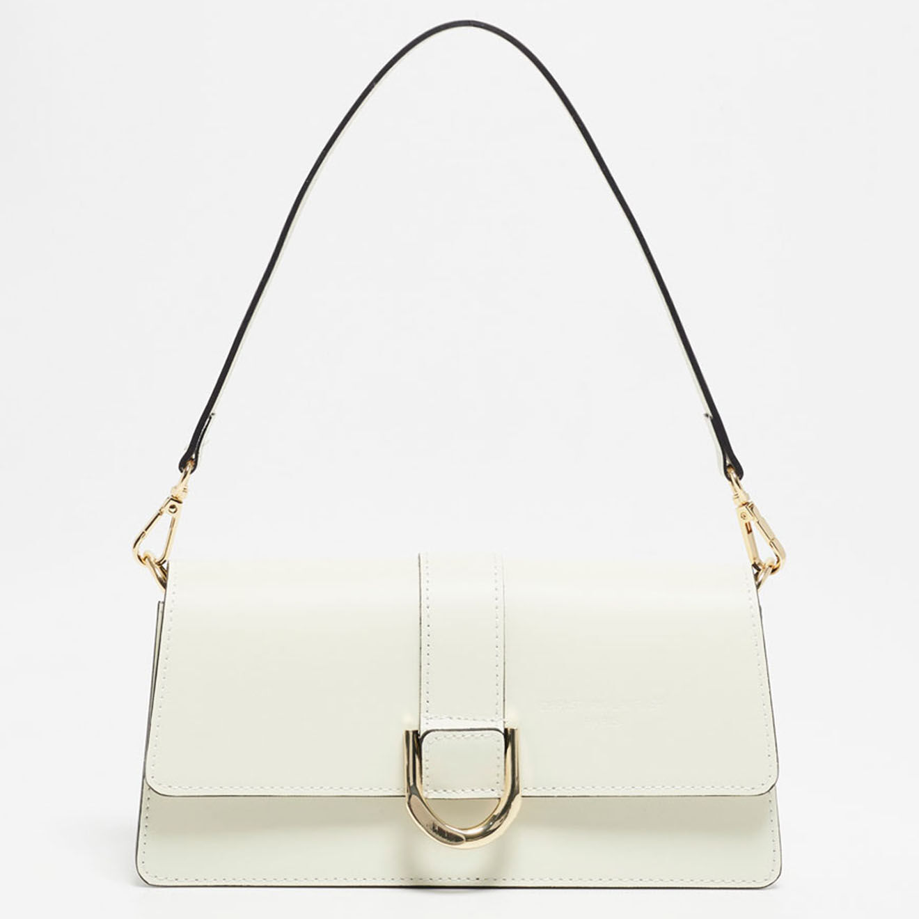 Christian Laurier Sac porté épaule en Cuir Hazel blanc cassé - 24.5x12.5x5 cm