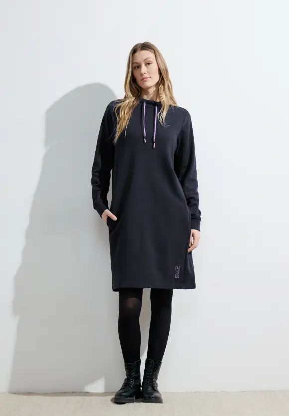 Kleid mit Volumenkragen - universal blue