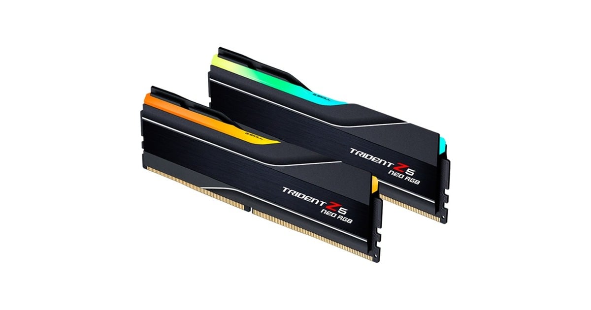 G.Skill32 GB DDR5-6000 (2x 16 GB) Kit werkgeheugen  (Zwart, F5-6000J3038F16GX2-TZ5NR, Trident Z5 NEO RGB, EXPO)
