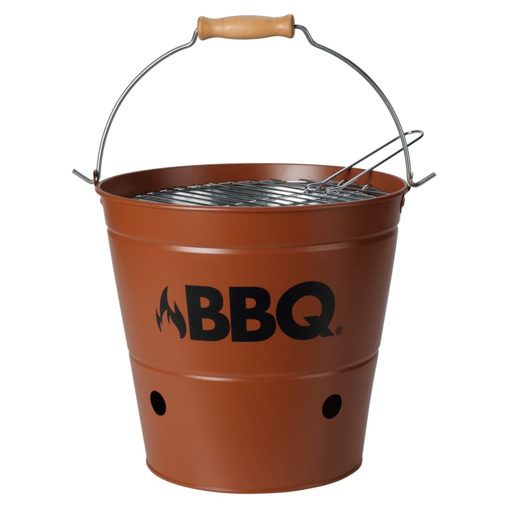 Seau à barbecue bbq 26 cm orange foncé