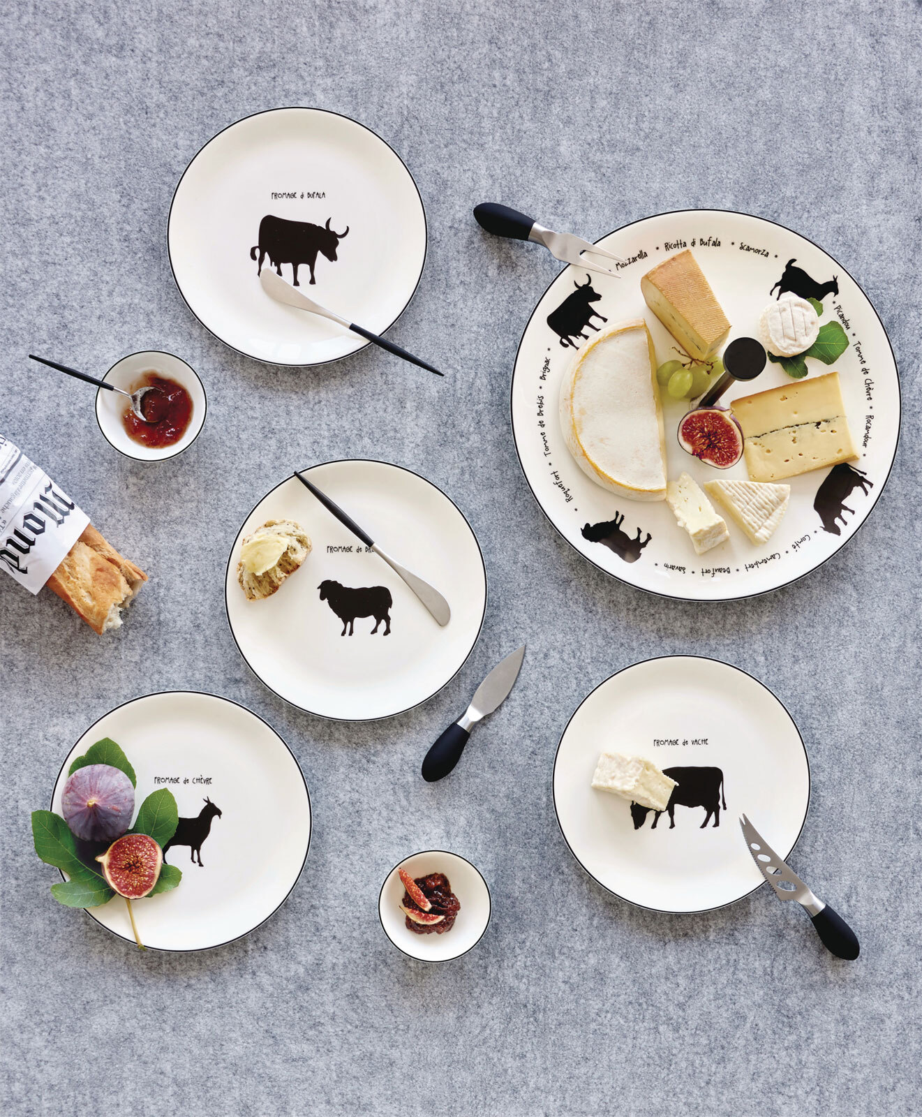 ASA Messerset 3-teilig Edelstahl silberfarbig