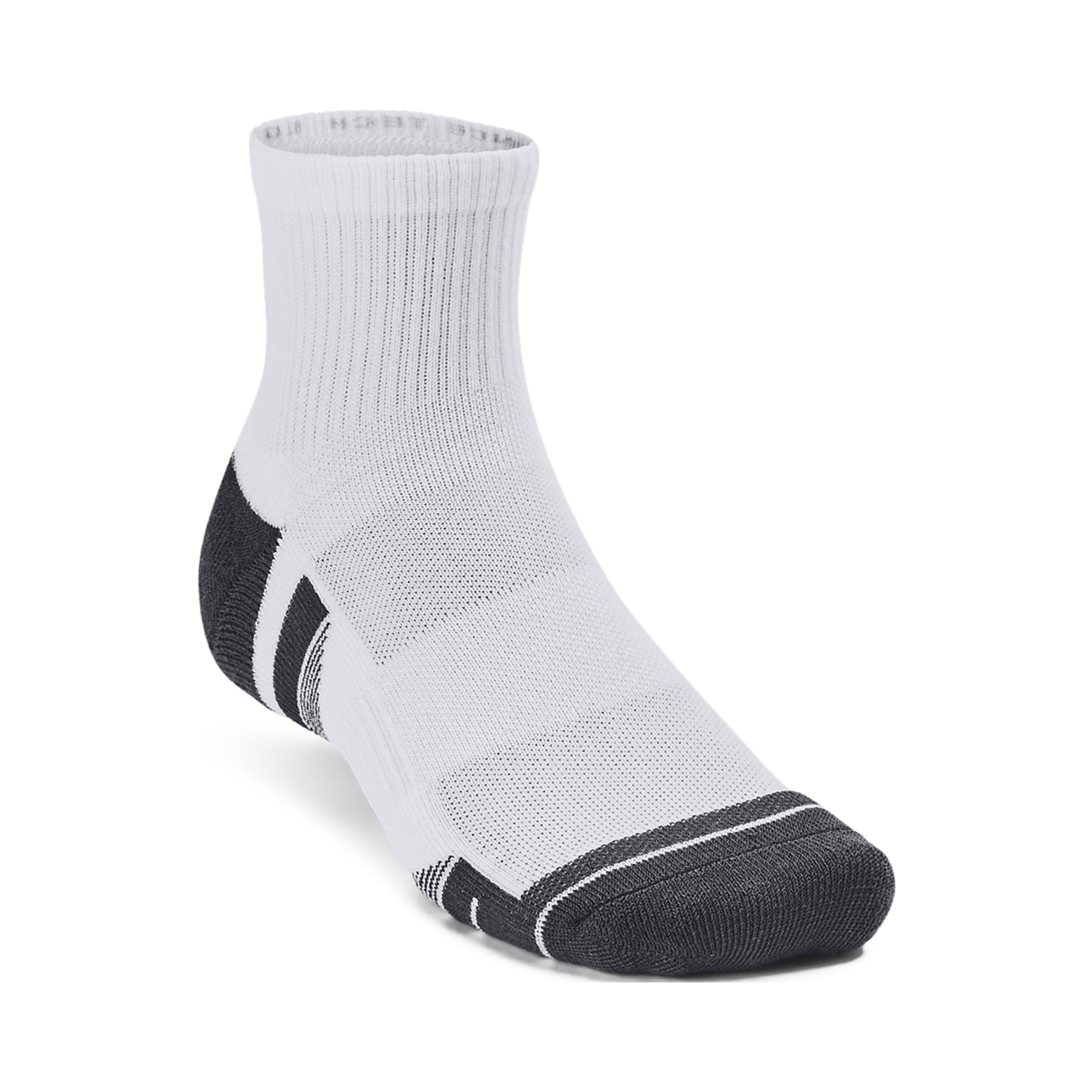 Under Armour Performance Tech Quarter Chaussettes De Tennis Pack De 3 - Blanc