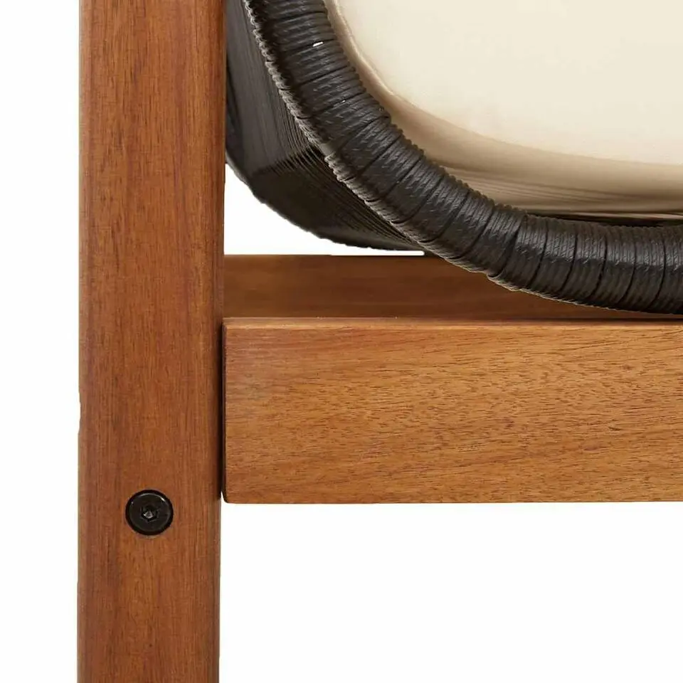 vidaXL - Tuinbank - Zwart - Poly rattan