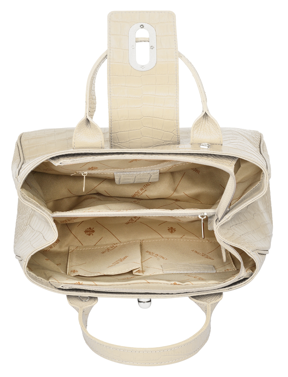 Cluty Henkeltasche echt Leder, Made in Italy