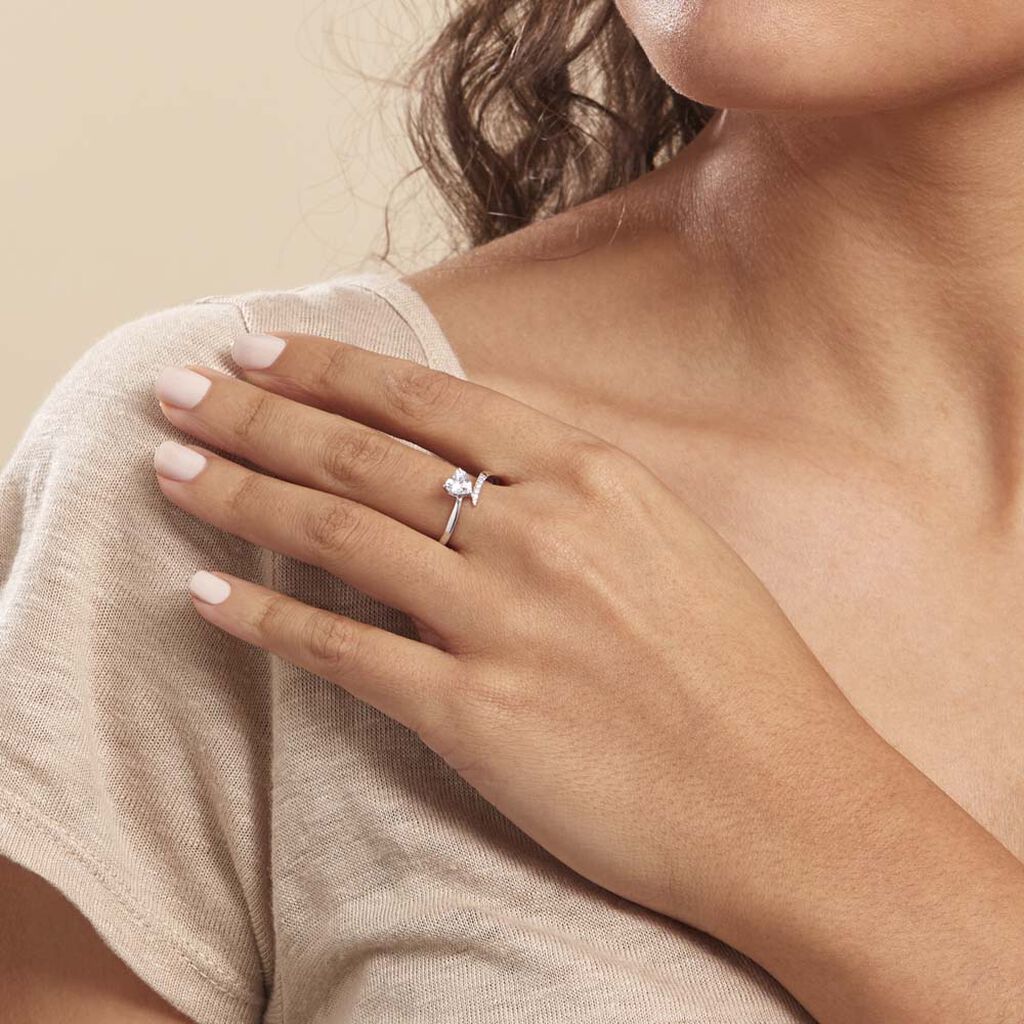 Bague Eva Or Blanc Oxyde De Zirconium