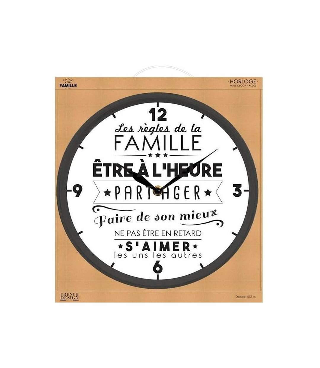 Horloge en plastique La vie en famille